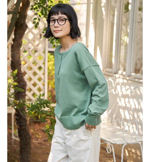 Lbc with Life「コットンタッチ2WAYヘンリーニット」|カーディガン|