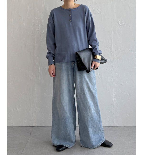 Lbc with Life「コットンタッチ2WAYヘンリーニット」|カーディガン|