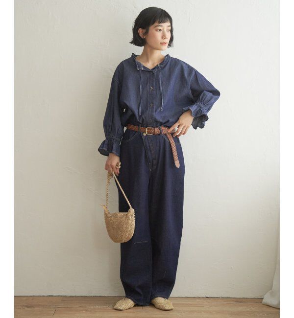 Lbc with Life「デニムコットンシャーリングブラウス」|シャツ・ブラウス|