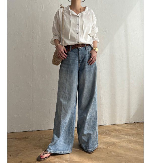 Lbc with Life「デニムコットンシャーリングブラウス」|シャツ・ブラウス|