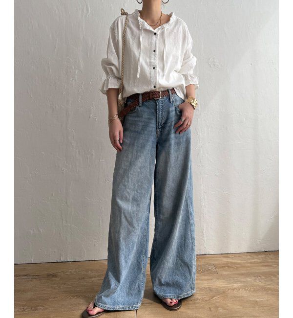 Lbc with Life「デニムコットンシャーリングブラウス」|シャツ・ブラウス|