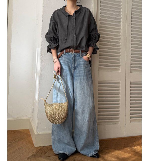 Lbc with Life「デニムコットンシャーリングブラウス」|シャツ・ブラウス|