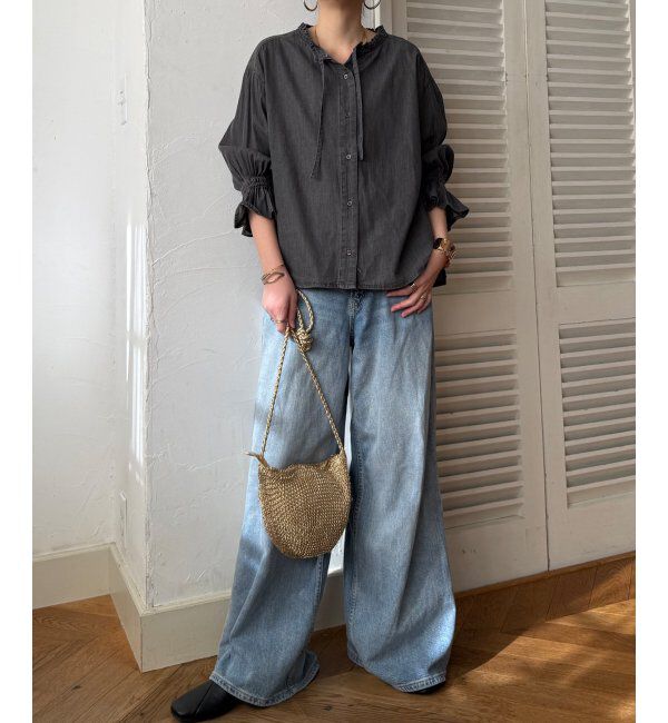 Lbc with Life「デニムコットンシャーリングブラウス」|シャツ・ブラウス|