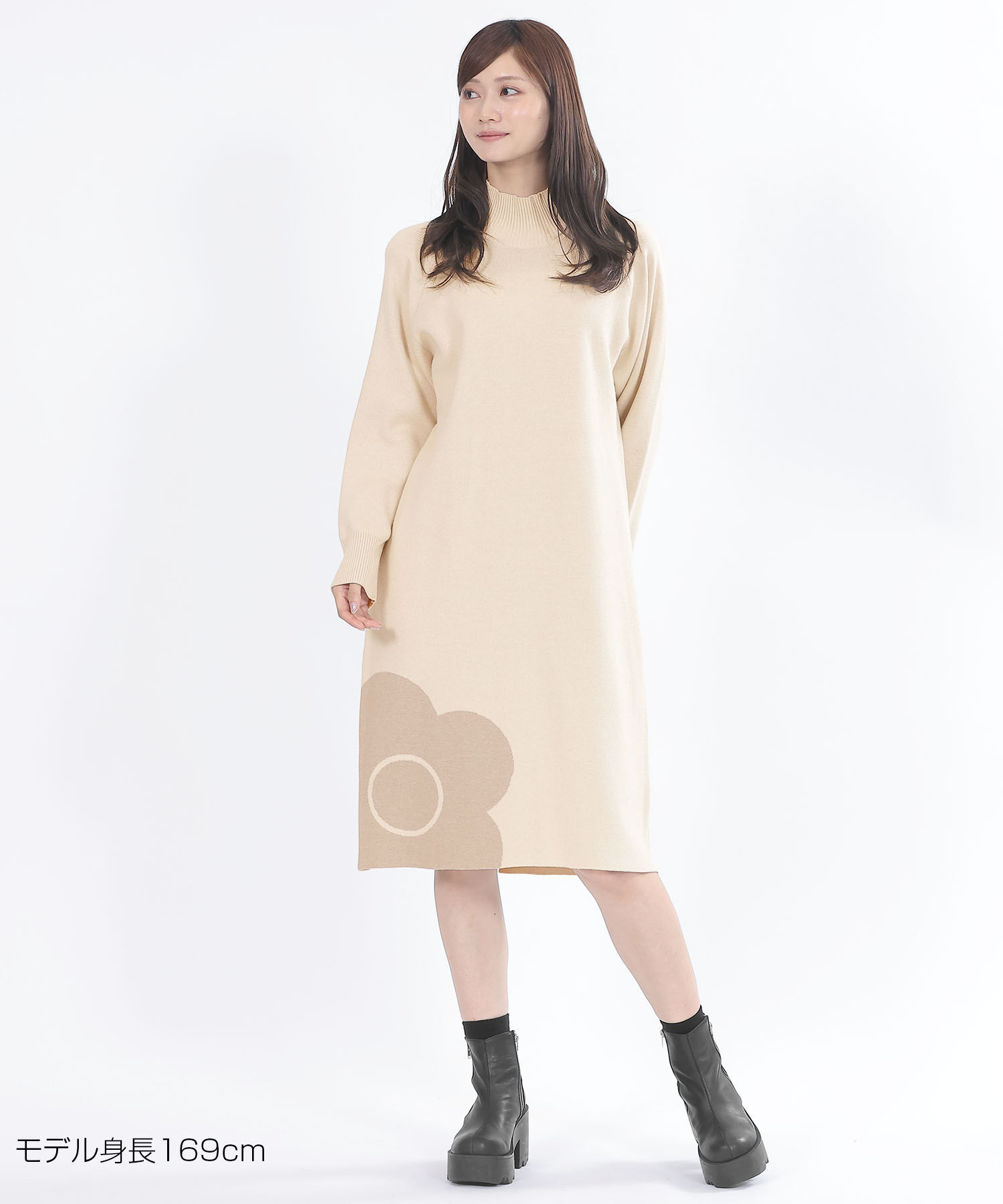 MARY QUANT「デイジーJQニット ワンピース」|ワンピース|ベージュ