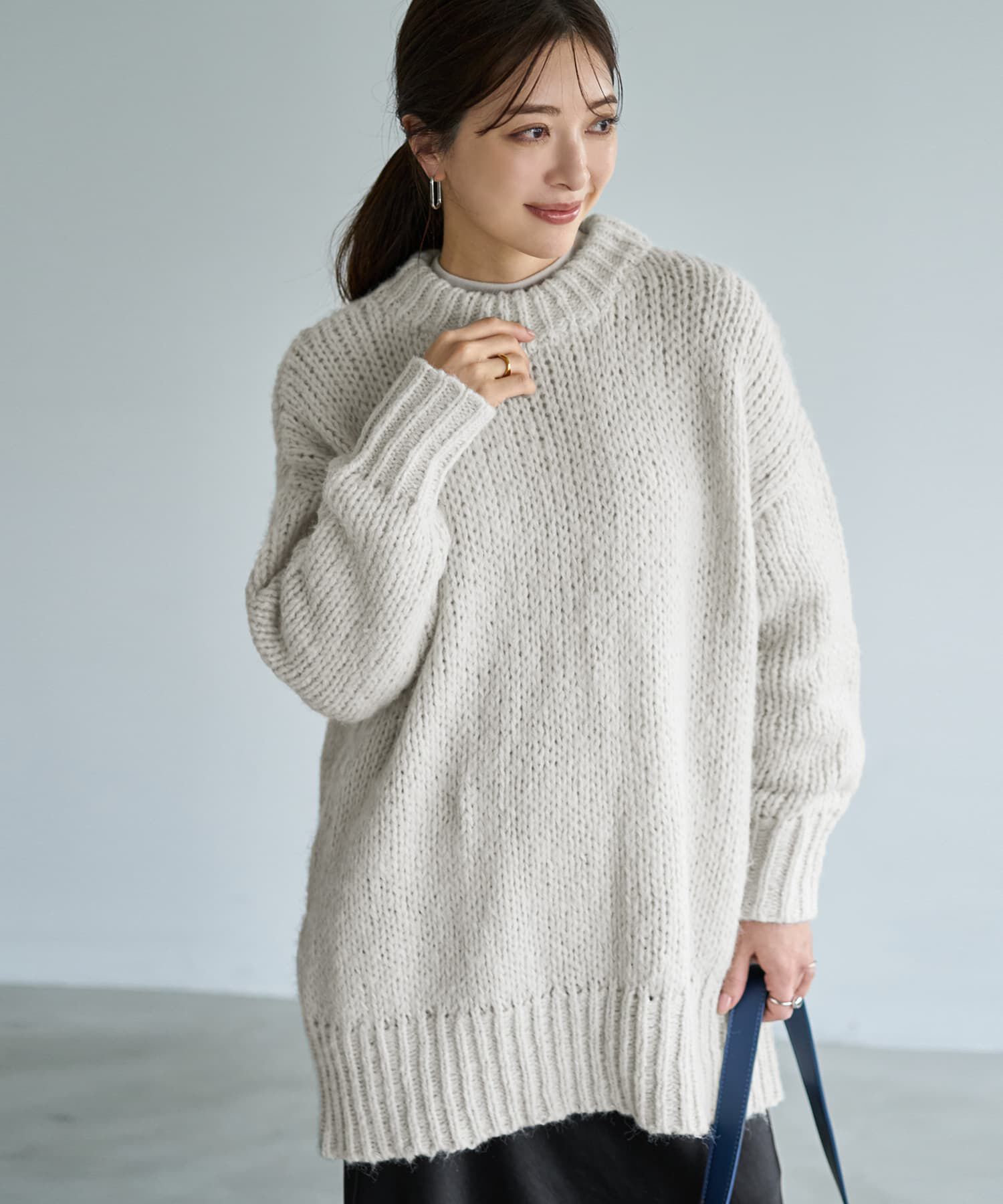 STYLE DELI「ルーズ編みニットビッグプルオーバー」|ニット・セーター|