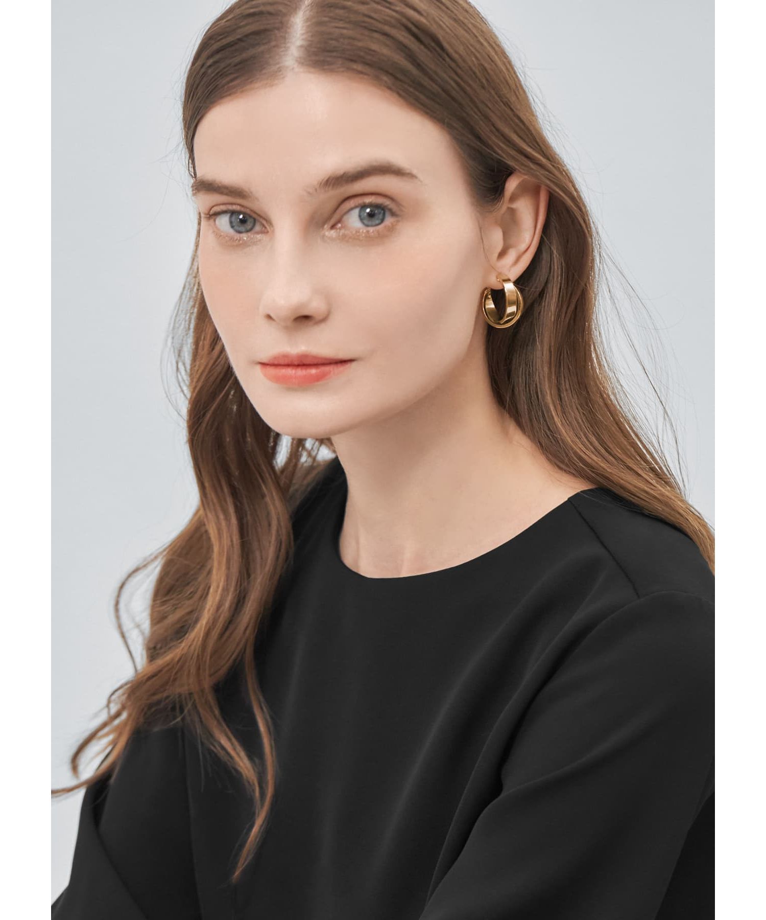 STYLE DELI「スライドダブルフープピアス」|ピアス|