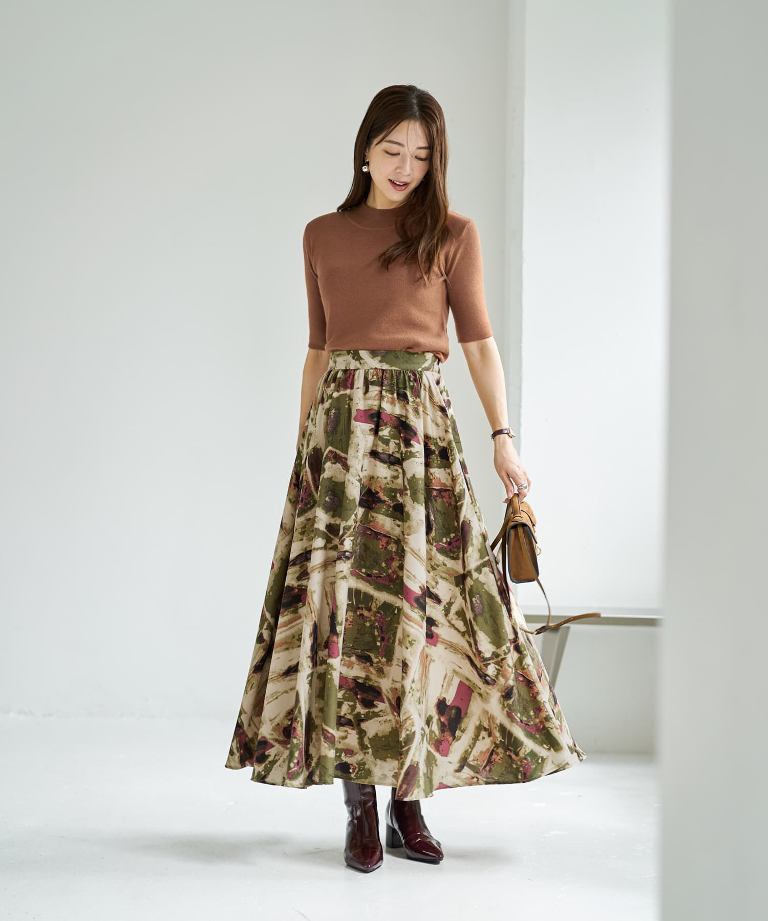 STYLE DELI「ソフトタッチ◆５分袖ハイネックトップス」|ニット・セーター|