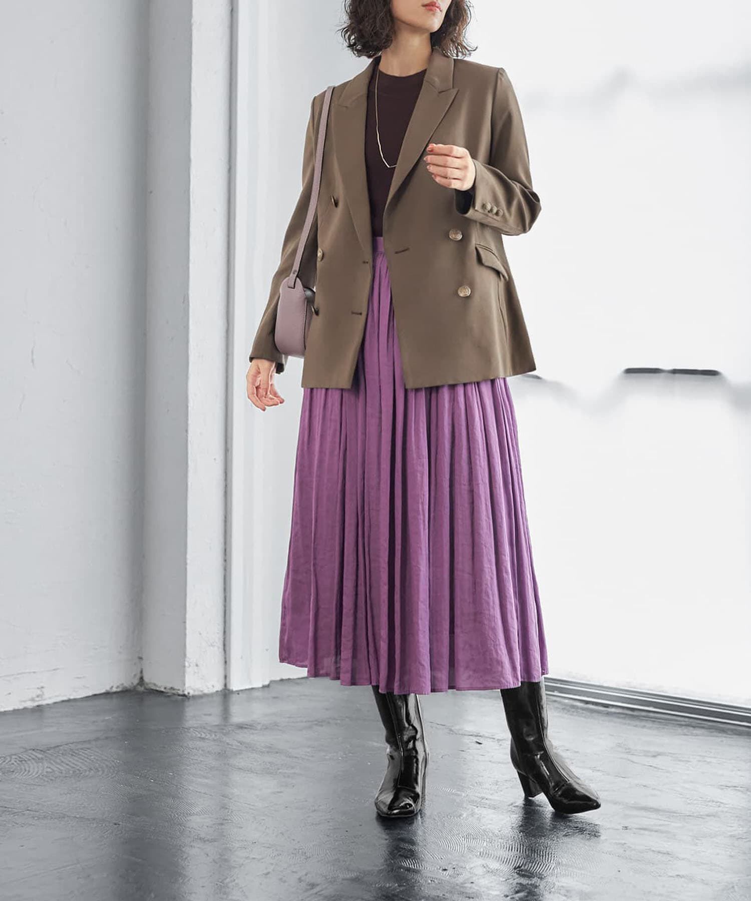 STYLE DELI「ソフトタッチ◆５分袖ハイネックトップス」|ニット・セーター|