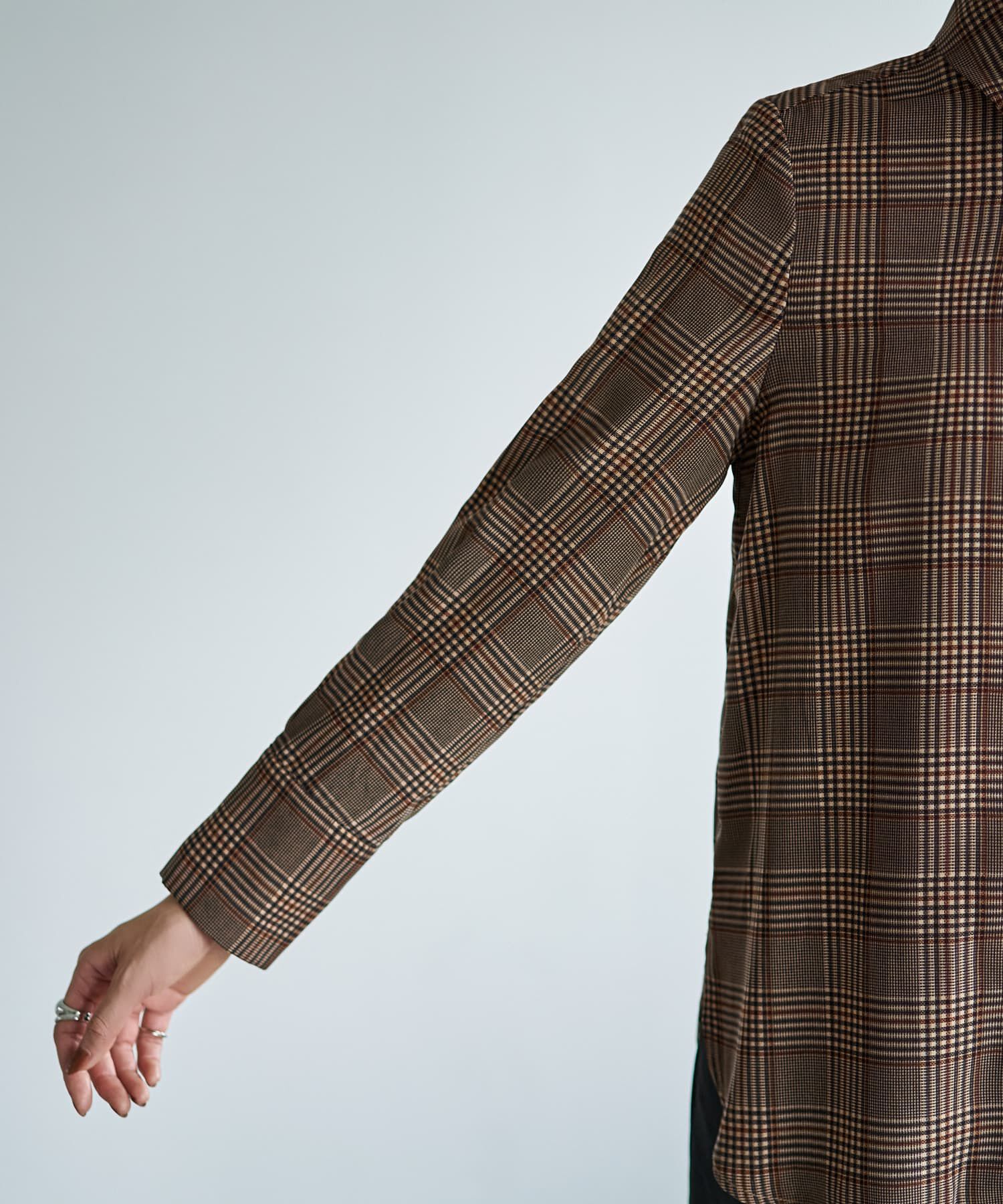 STYLE DELI「【LUXE】マットサテンチェック柄シャツ」|シャツ・ブラウス|