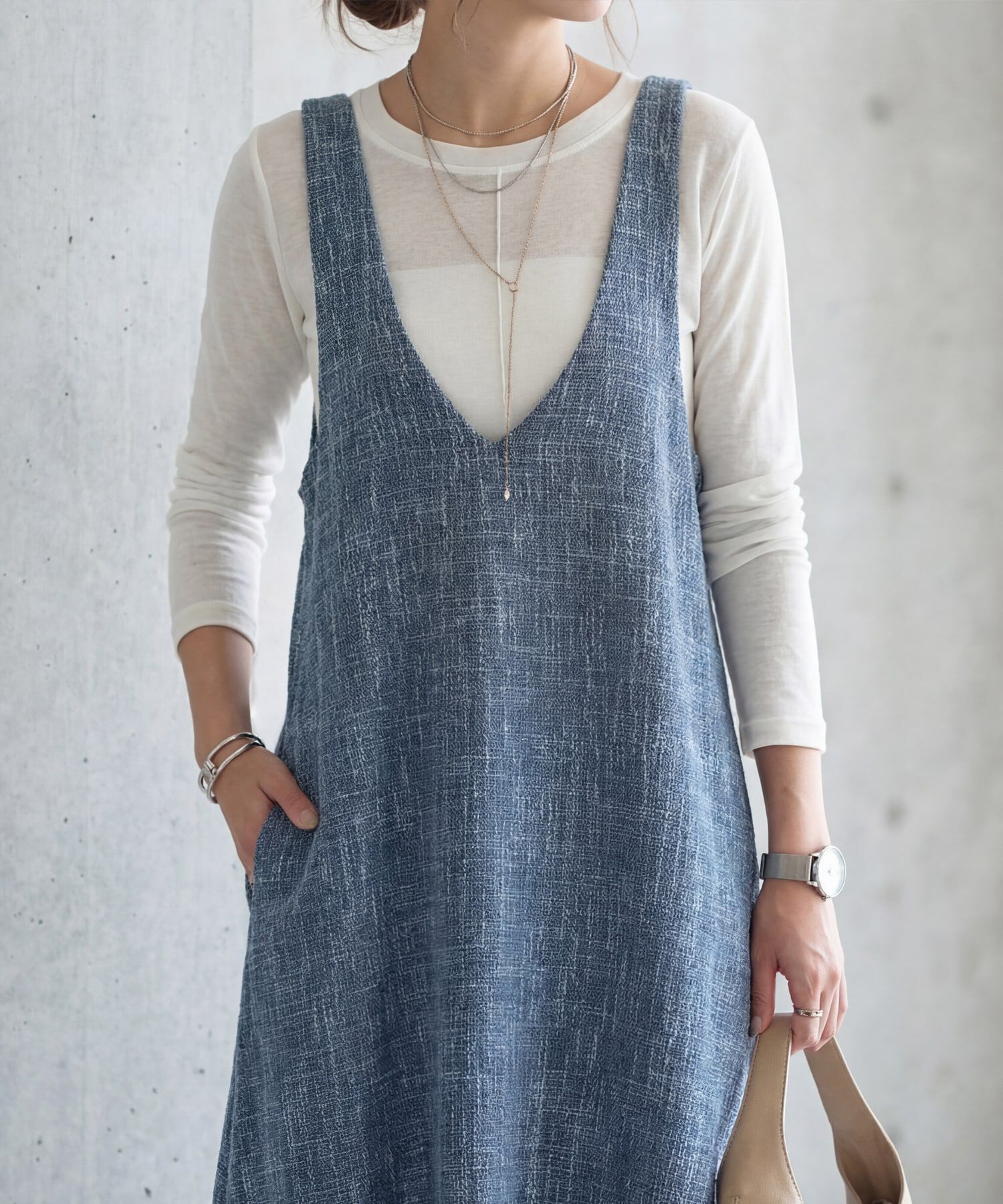 STYLE DELI「【LUXE】サマーツイードジャンパースカート」|ジャンパースカート|