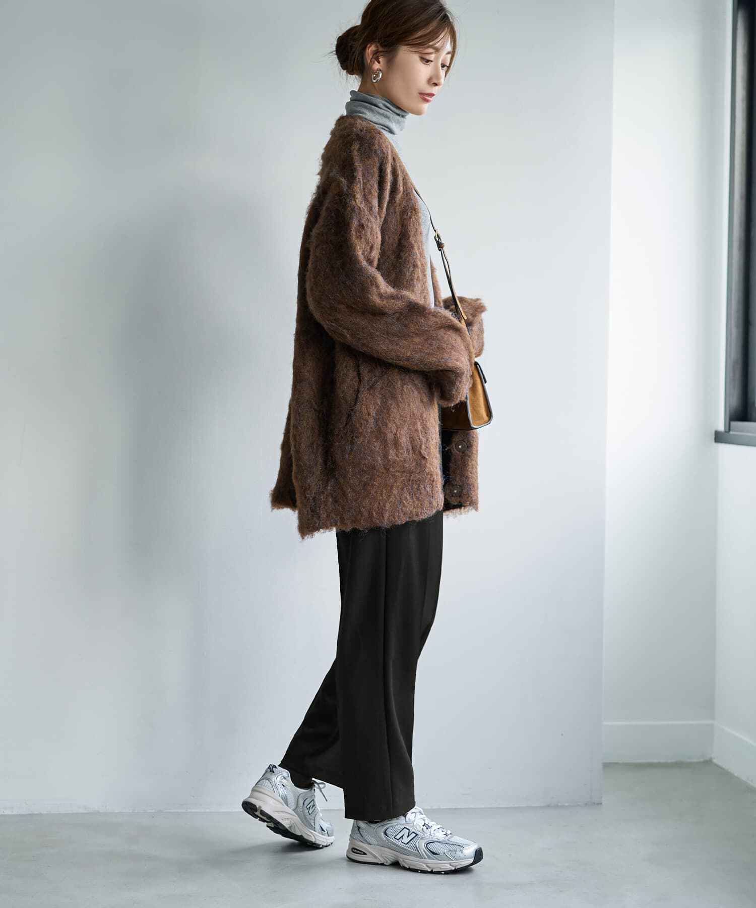 STYLE DELI「【LUXE】毛起こしブークレジャケット風カーディガン」|ニット・セーター|