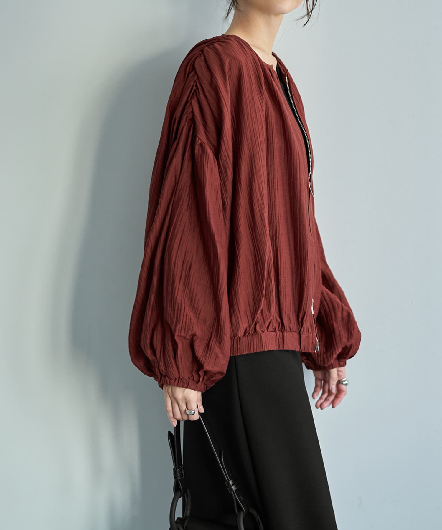 STYLE DELI「便利な楊柳ブラウスブルゾン」|カーディガン|