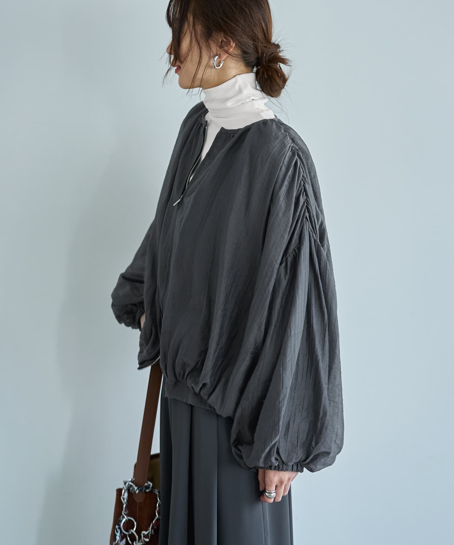 STYLE DELI「便利な楊柳ブラウスブルゾン」|カーディガン|