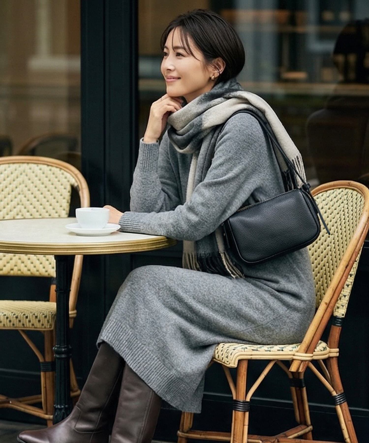 STYLE DELI「【DELI by】カーブラインリアルレザーショルダーバッグ」|ショルダー・メッセンジャー|