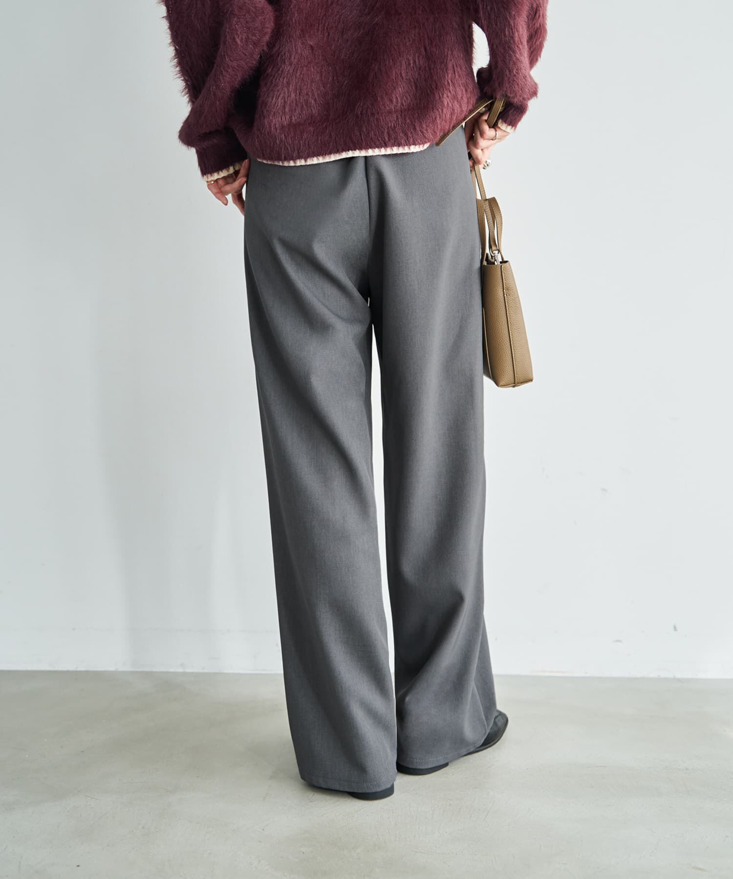 STYLE DELI「裏地付きストレッチツイルワイドパンツ」|その他|