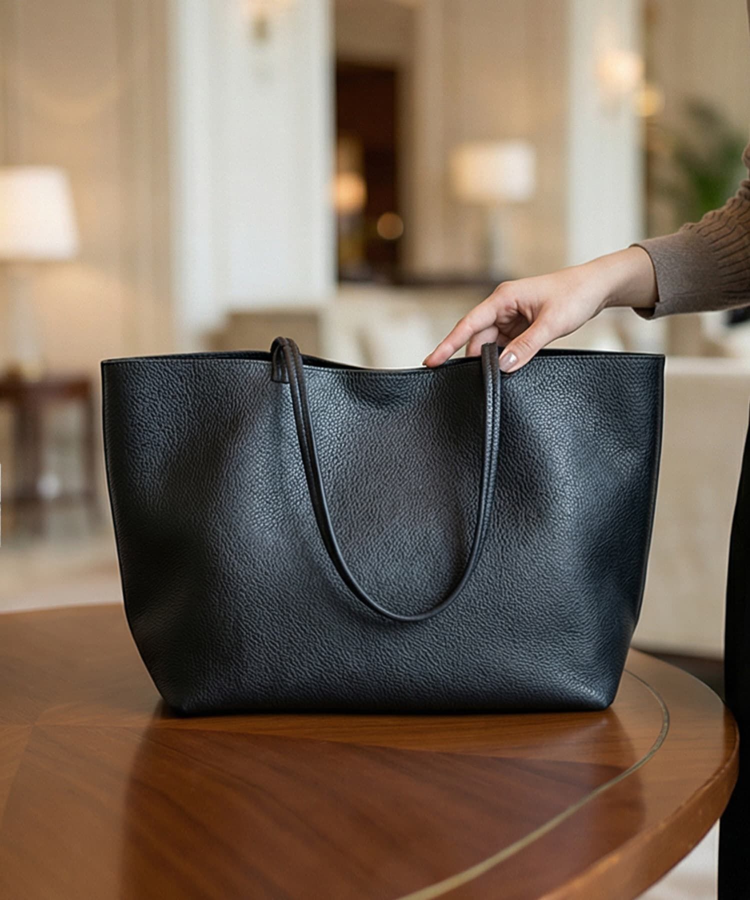 STYLE DELI「【DELI by】マチありA4シンプルトートバッグ」|トートバッグ|ブラック