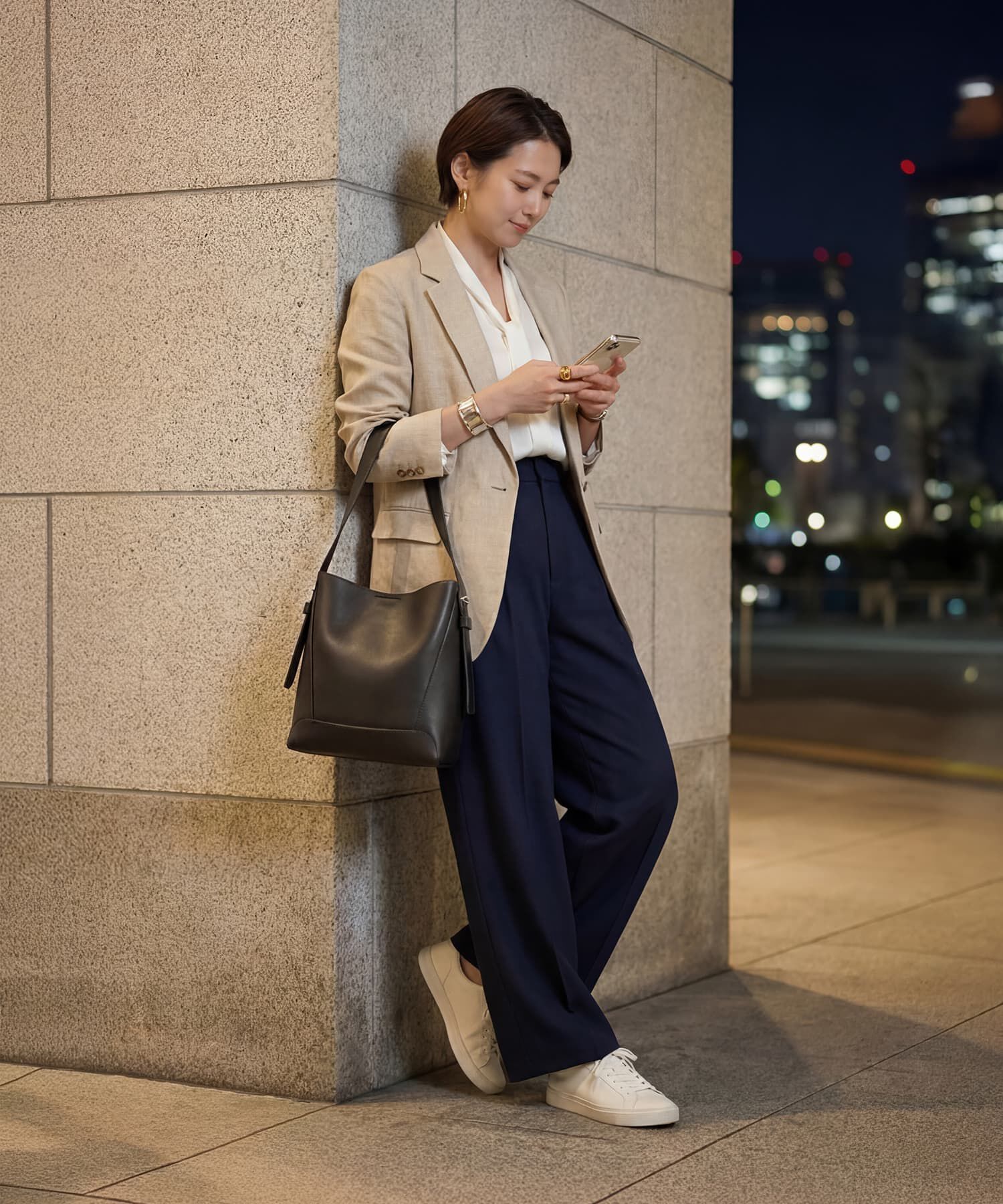 STYLE DELI「【DELI by】カーブフォルムリアルレザーショルダーバッグ」|ショルダー・メッセンジャー|