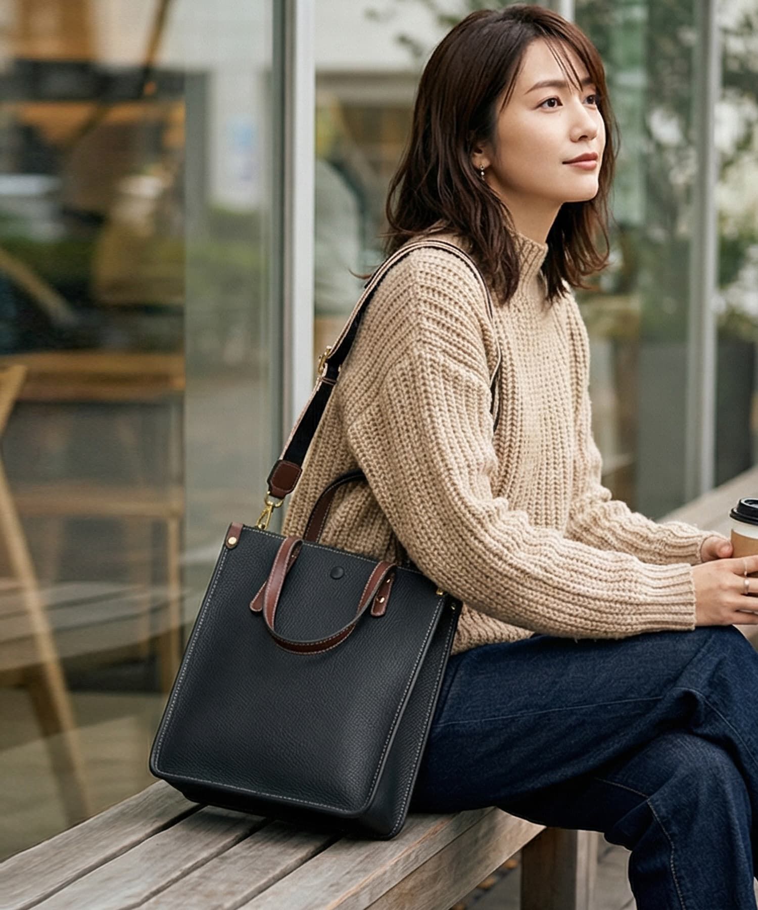 STYLE DELI「【DELI by】クラシック・スクエアレザートート（2WAY）」|トートバッグ|