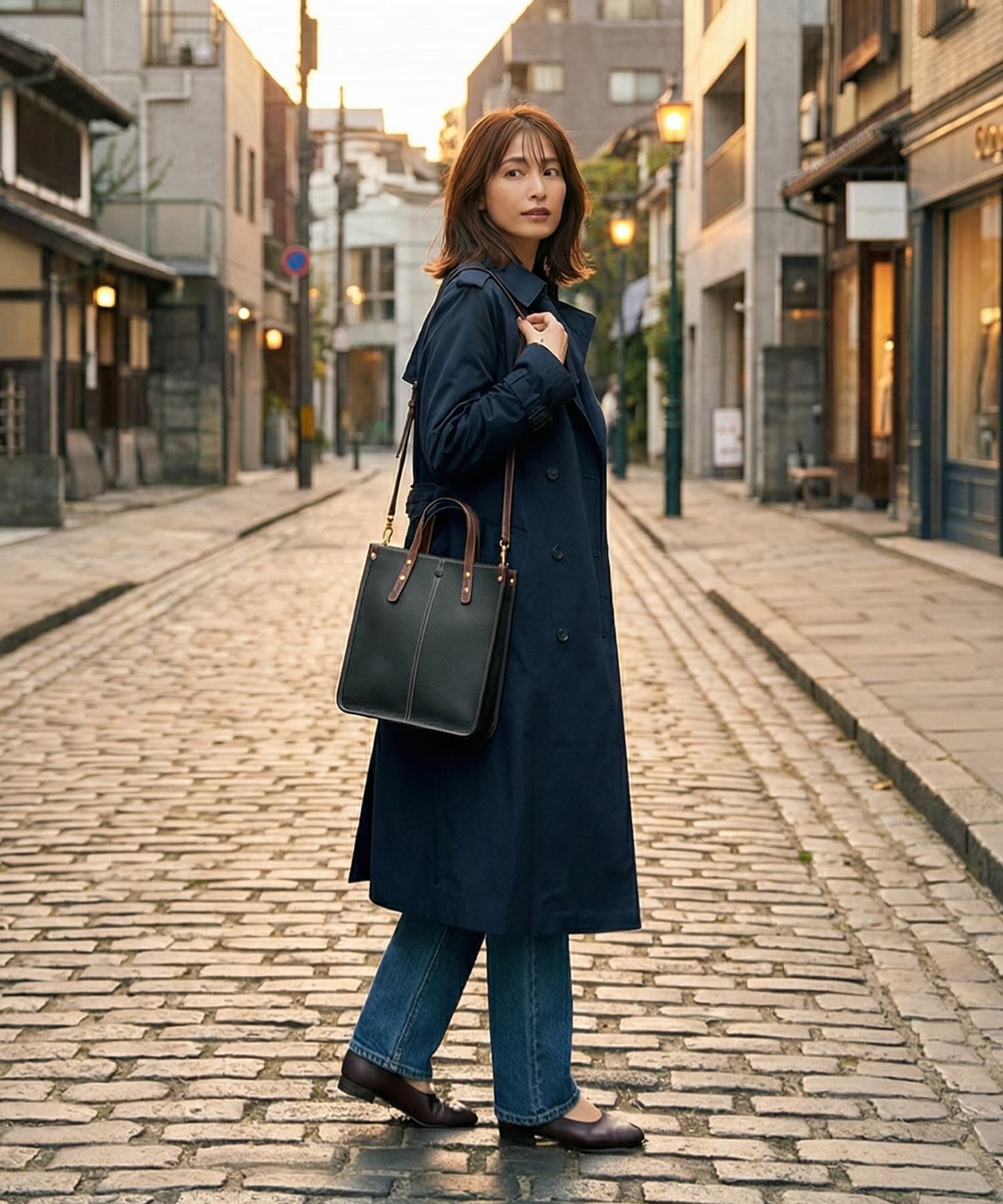 STYLE DELI「【DELI by】クラシック・スクエアレザートート（2WAY）」|トートバッグ|