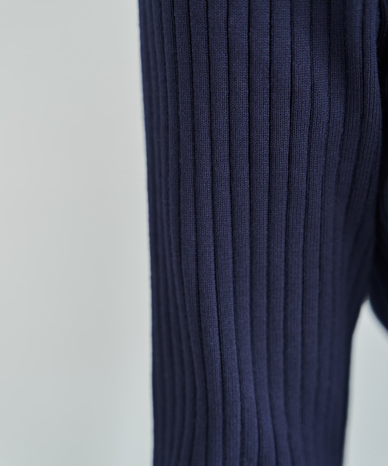 STYLE DELI「袖口折り返しボートネックリブトップス」|ニット・セーター|