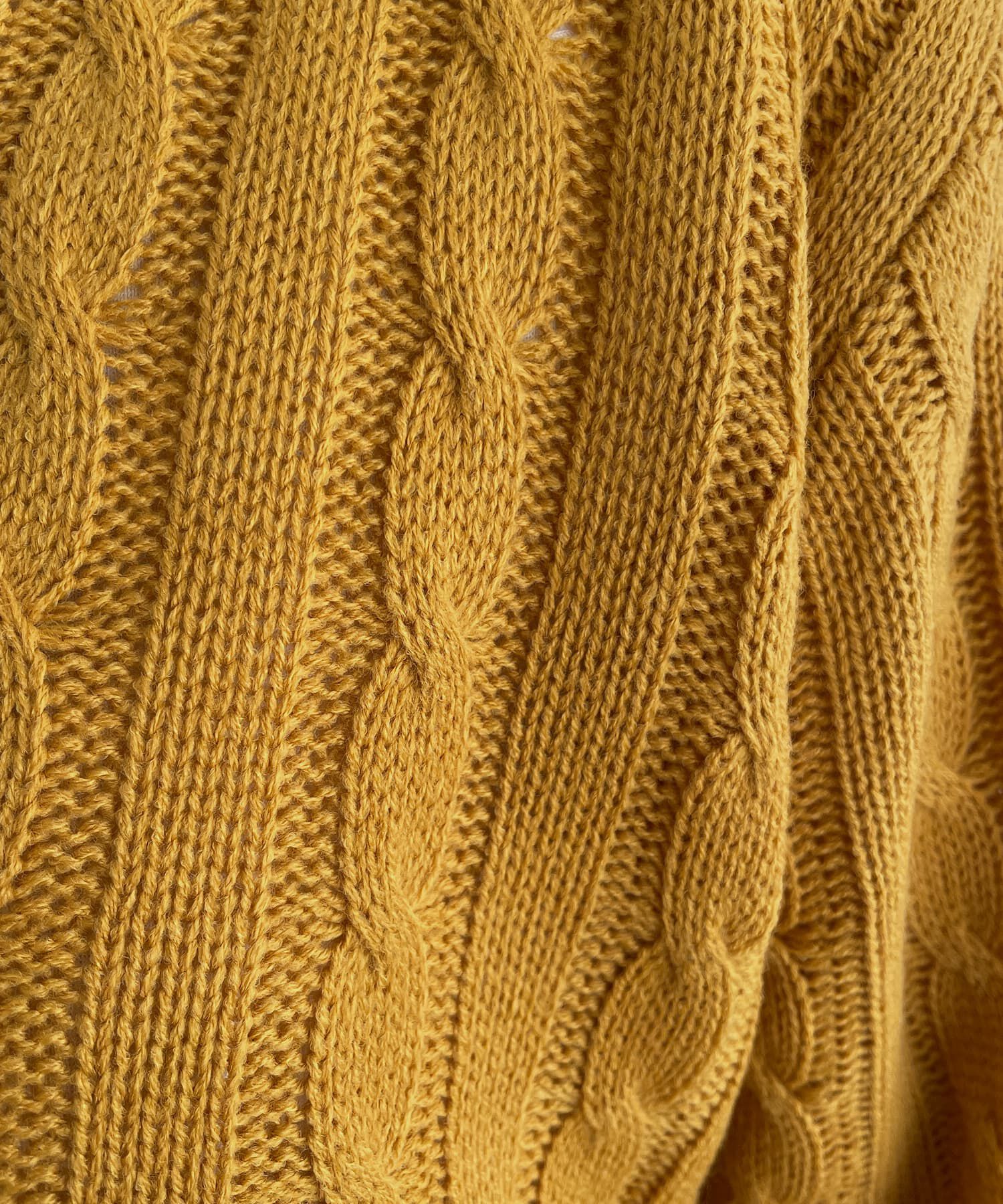 STYLE DELI「ストレートケーブルVネックニットトップス」|ニット・セーター|