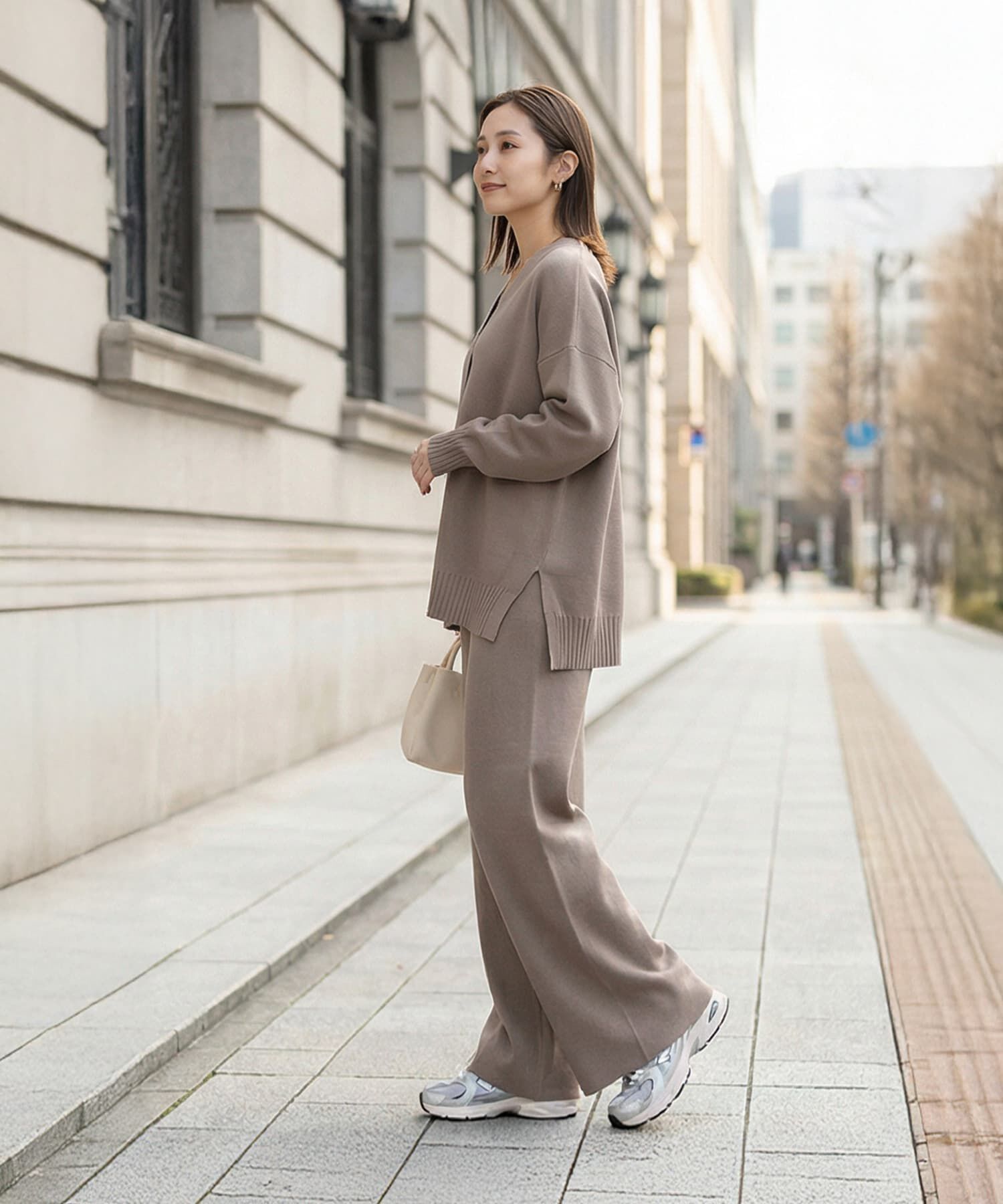  「カーデ型トップス＆パンツセットアップ」|シャツ・ブラウス|