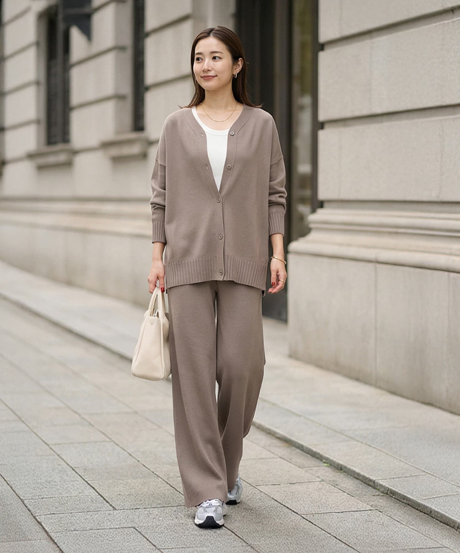  「カーデ型トップス＆パンツセットアップ」|シャツ・ブラウス|