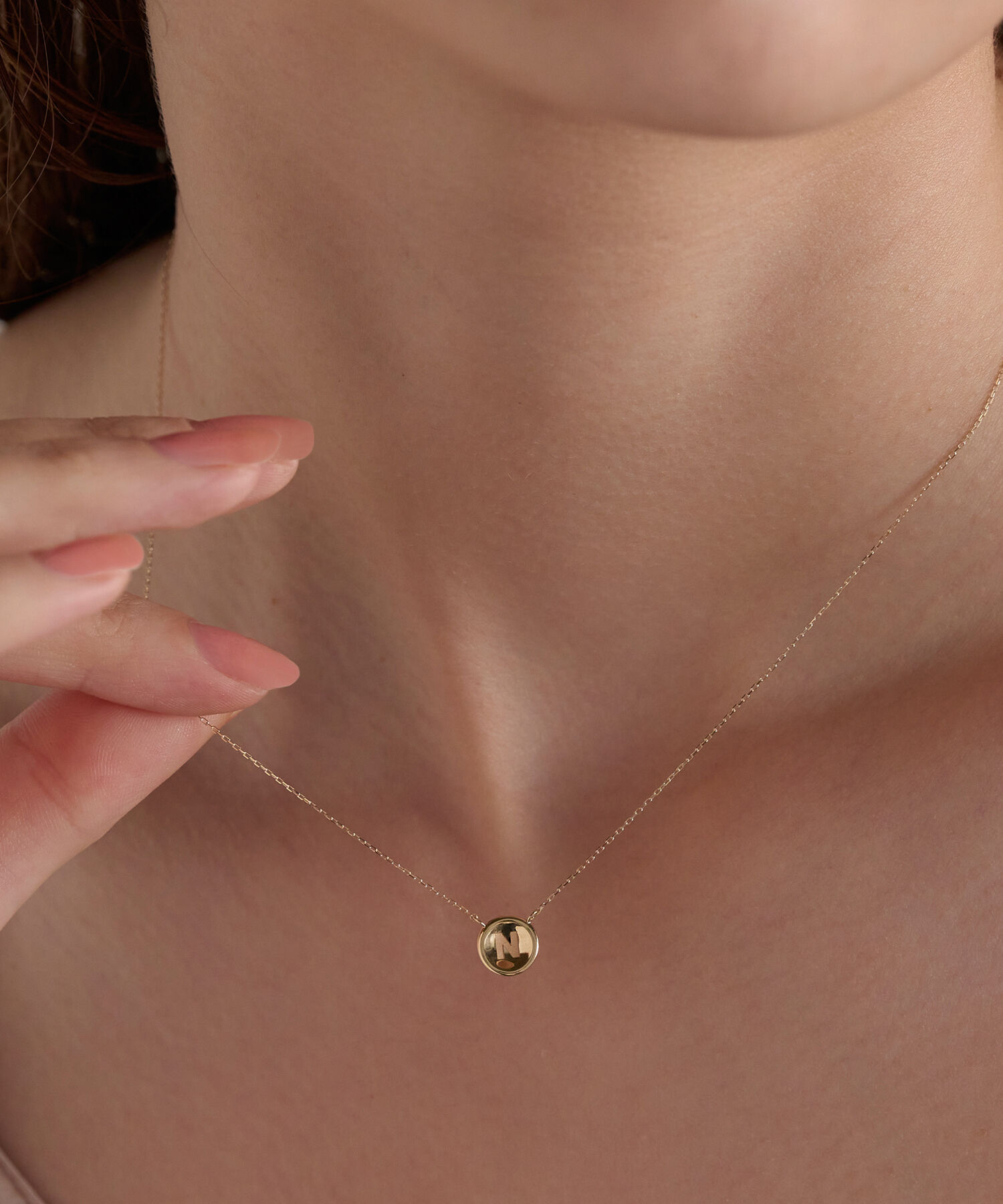 JUPITER「【K10】イニシャルコインネックレス」|ネックレス|