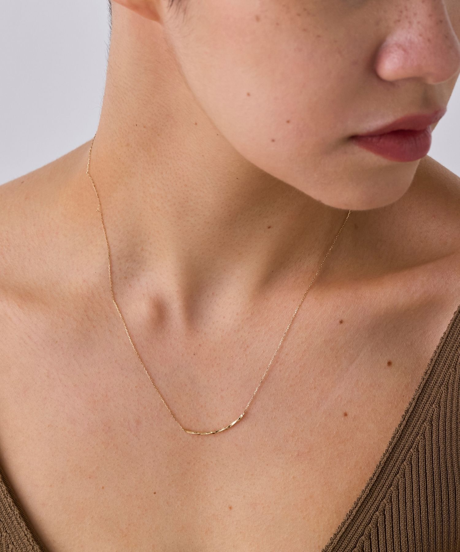 JUPITER「【K10】ツイストバーネックレス」|ネックレス|