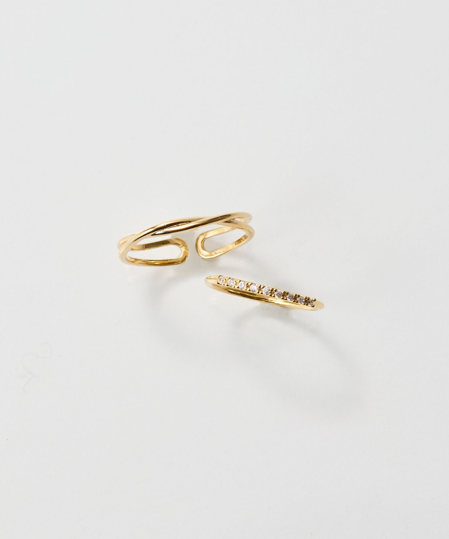 Phoebe「2setラインビジューリング」|リング|