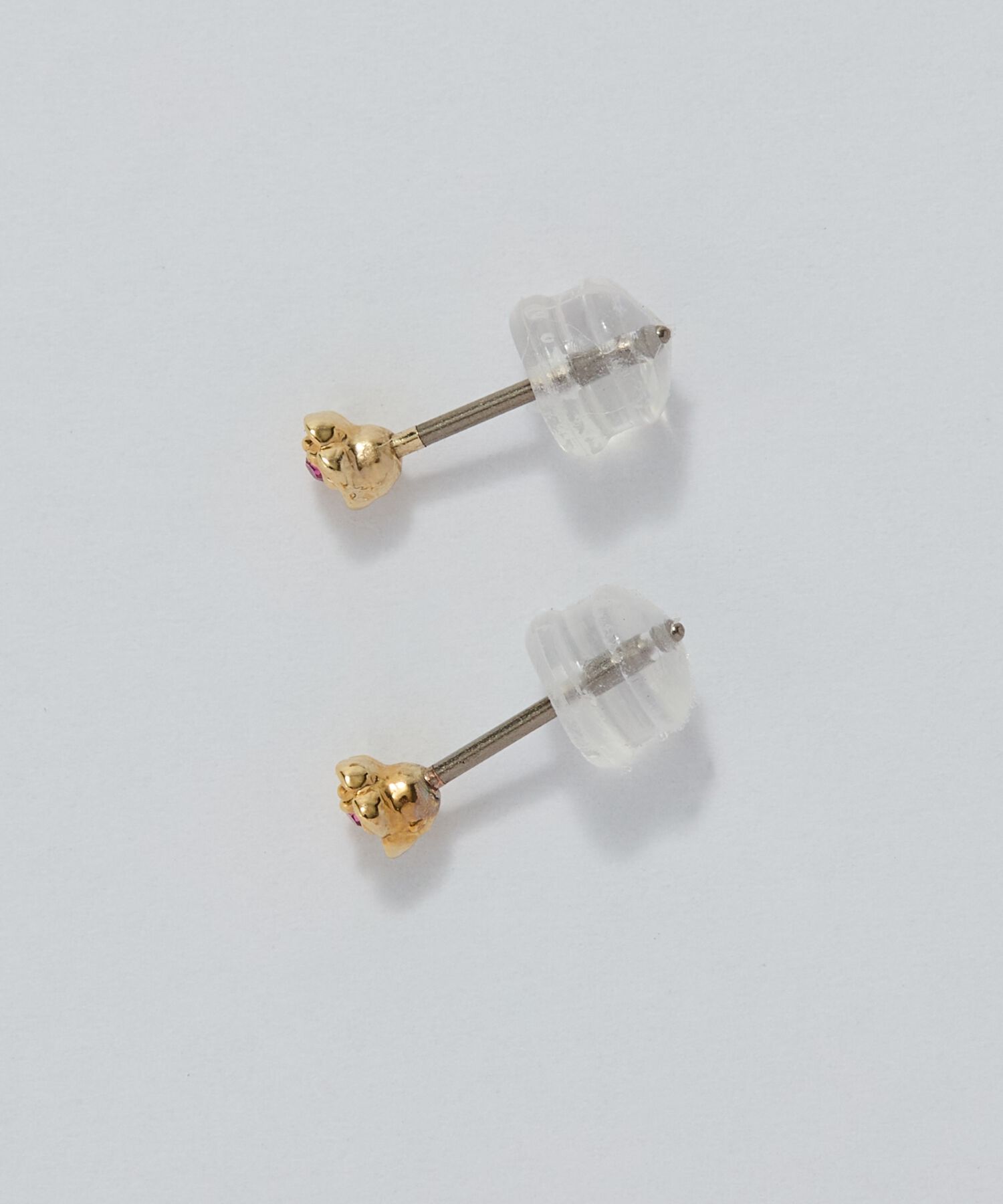 Phoebe「【金属アレルギー対応】プチフラワービジュースタッドピアス　ピンク」|ピアス|