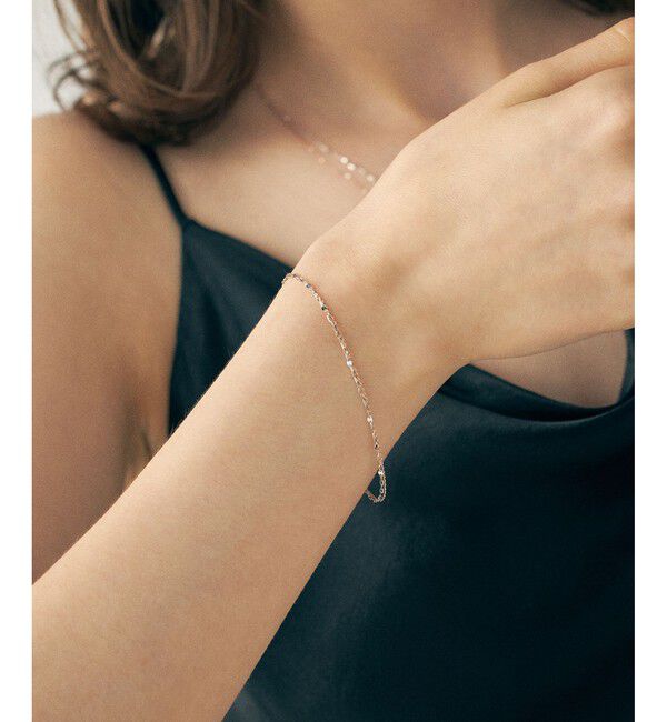 ete「[ミストピンク] K10 レイヤード ブレスレット バイカラー」|ブレスレット・バングル|