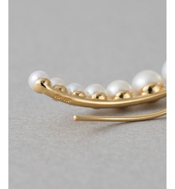 ete「[パール] K18YG ピアスクリップ」|ピアス|