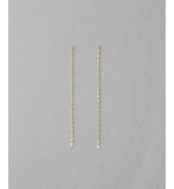 ete「【先行予約】 [アイシーヴェール] K10IGG チェーン ピアス」|ピアス|グリーン