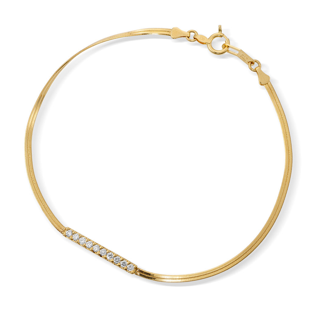 STAR JEWELRY「HERRINGBONE」|ブレスレット・バングル|イエローゴールド