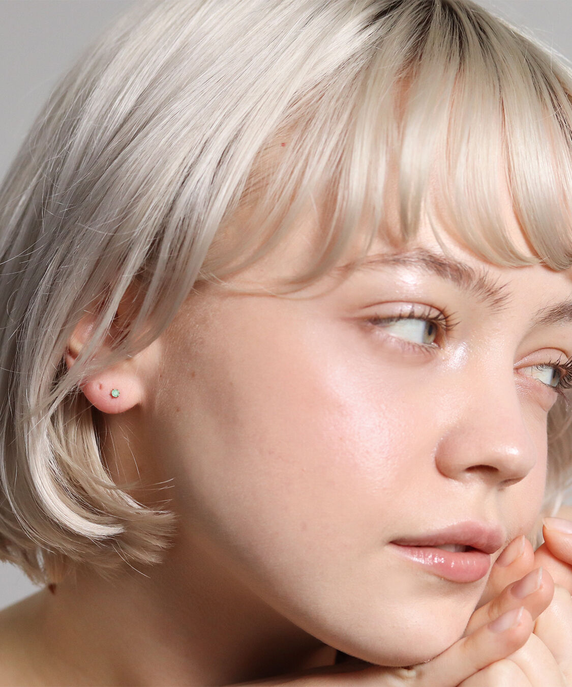  「誕生石 一粒ピアス | K18 」|ピアス|