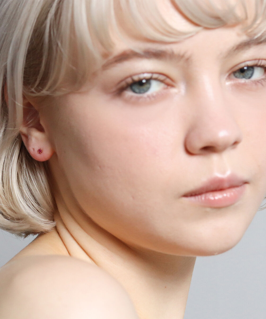  「誕生石 一粒ピアス | K18 」|ピアス|