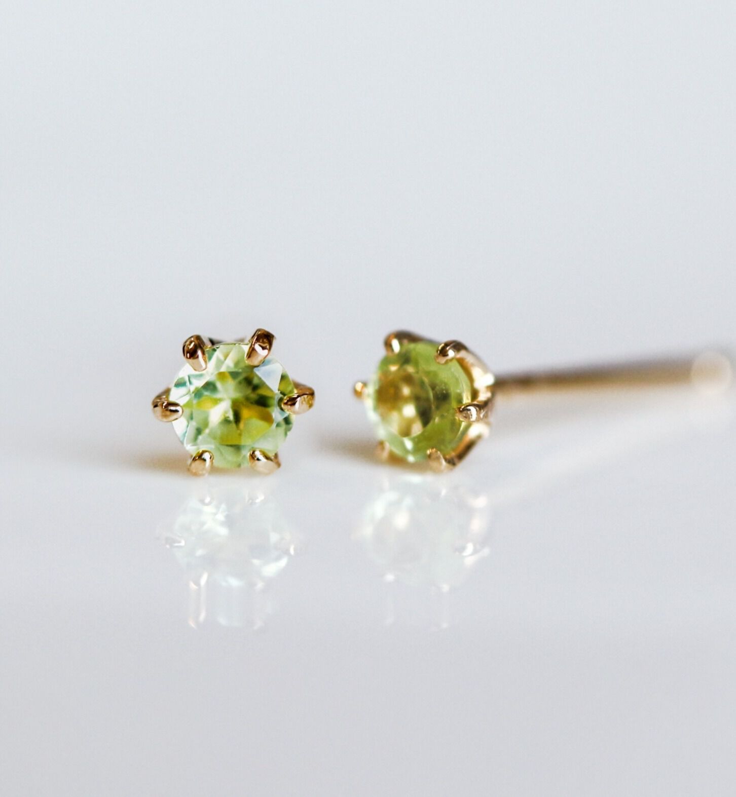  「誕生石 一粒ピアス | K18 」|ピアス|