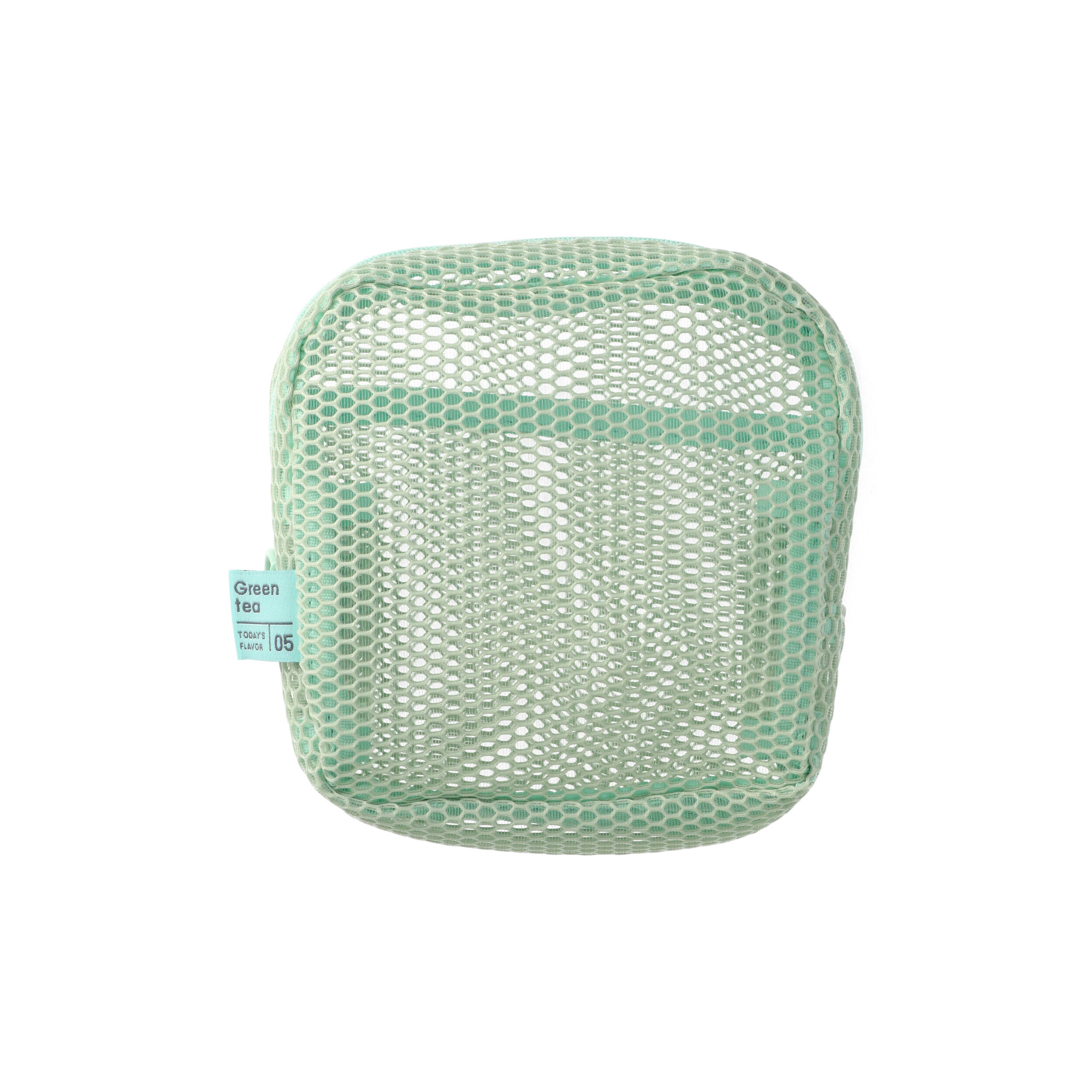  「スクエアポーチ／メッシュコレクション」|ポーチ|グリーン