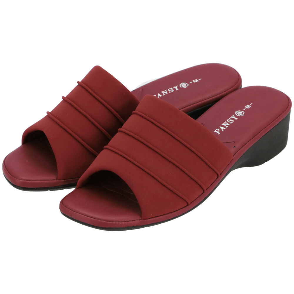 BACKYARD FAMILY「pansy サンダル パンジー 通販 つっかけ オフィスサンダル 室内履き 職場 レディース」|サンダル|レッド1