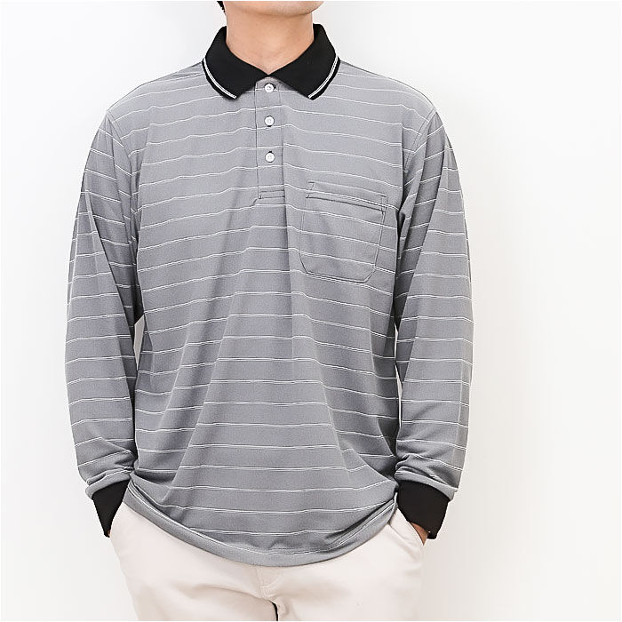 BACKYARD FAMILY「ポロシャツ メンズ 長袖 通販 長袖ポロシャツ カジュアル シンプル 吸汗速乾 男性 通気性 紳士」|その他|