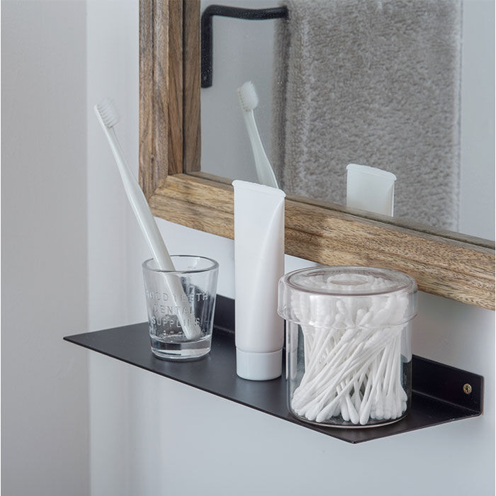 BACKYARD FAMILY「トイレ ウォール シェルフ 通販 ウォールシェルフ 壁掛け アイアンシェルフL 飾り棚 壁掛け棚」|トイレタリー・ランドリーグッズ|