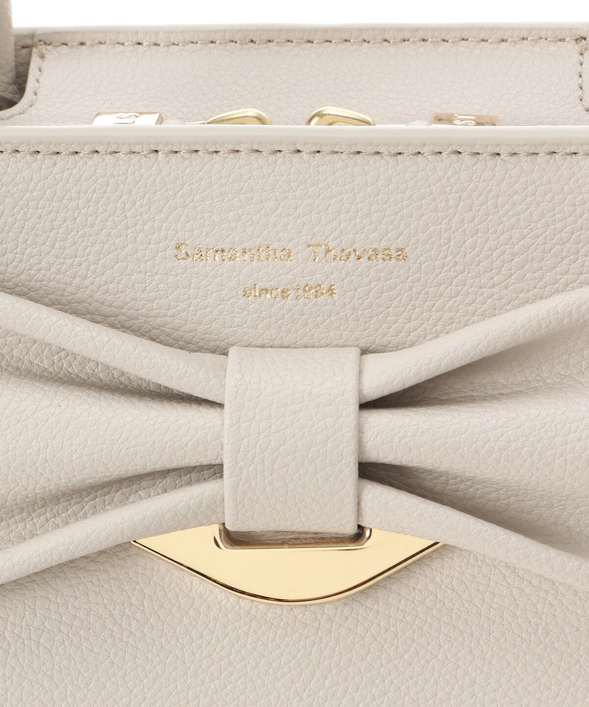 Samantha Thavasa「リボンモチーフ スプリットレザーハンドバッグ」|ハンドバッグ|