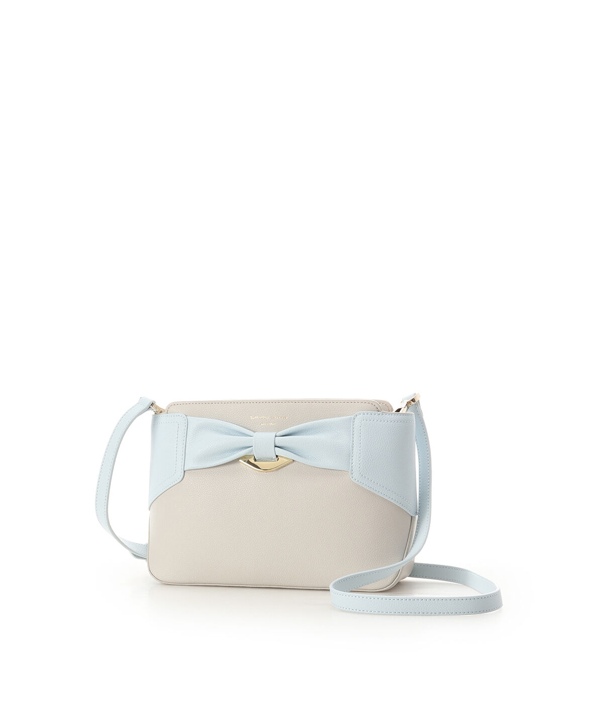 Samantha Thavasa「バイカラーリボンモチーフ スプリットレザーショルダーバッグ」|ショルダー・メッセンジャー|