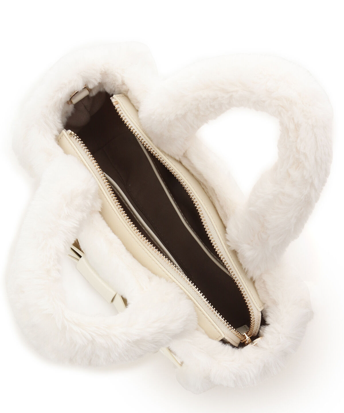 Samantha Thavasa「ワンポイントリボン ファーバッグ」|ハンドバッグ|