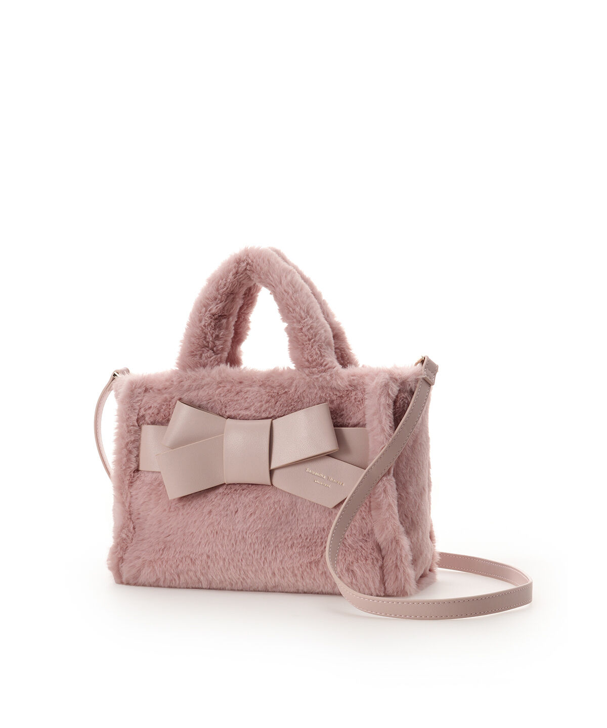 Samantha Thavasa「ワンポイントリボン ファーバッグ」|ハンドバッグ|