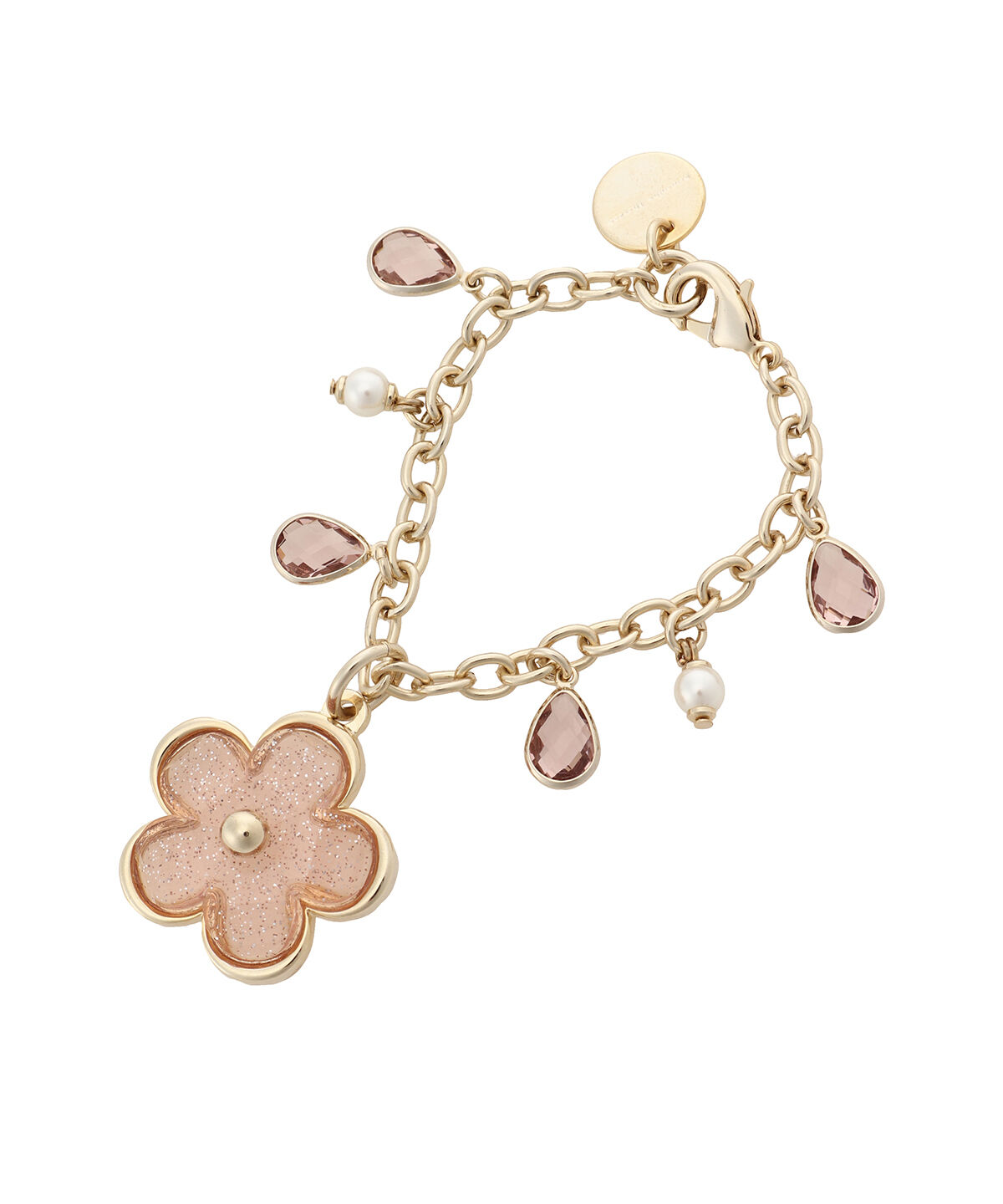 Samantha Thavasa「クリアラメフラワーバッグチャーム」|チャーム・キーホルダー|ﾋﾟﾝｸﾍﾞｰｼﾞｭ