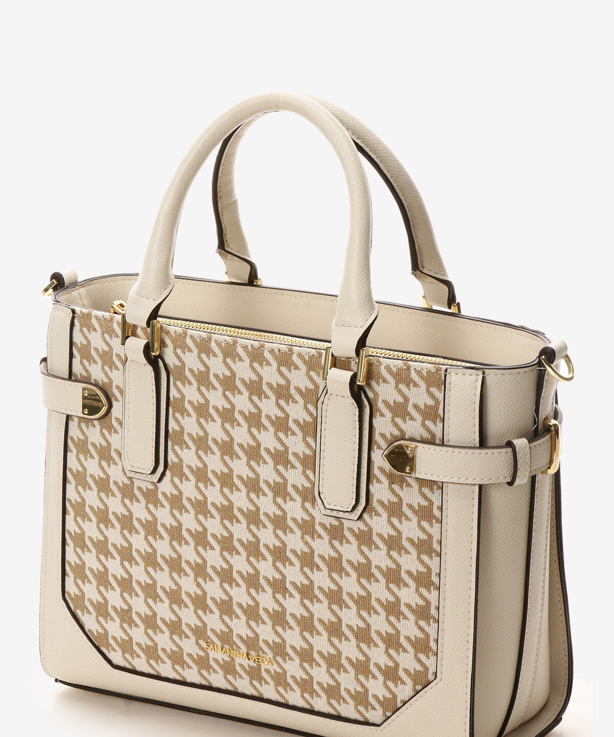 Samantha Vega「千鳥格子ベルト金具ハンドバッグ」|ハンドバッグ|