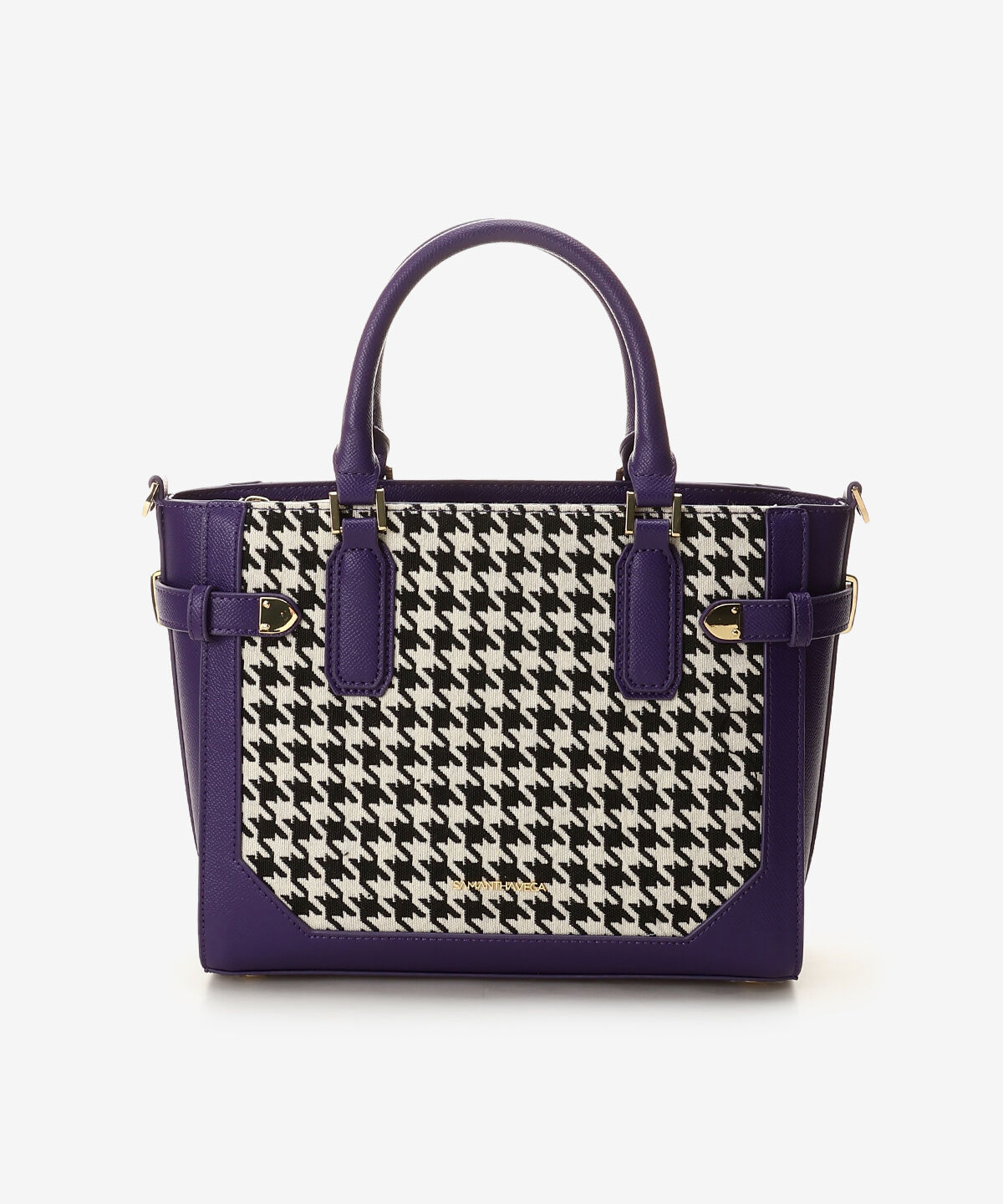 Samantha Vega「千鳥格子ベルト金具ハンドバッグ」|ハンドバッグ|ﾚｯﾄﾞﾊﾟｰﾌﾟﾙ