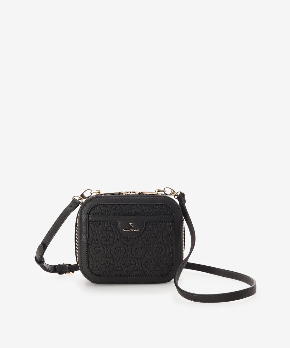 Samantha Vega「エンボスクロスショルダーバッグ」|ショルダー・メッセンジャー|ダークグレー